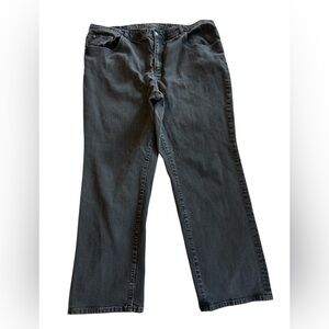 Lauren Jeans Co. Ralph Lauren Jeans Womens Black High Rise Straight Leg Size 20W